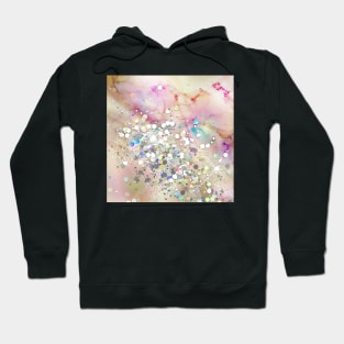 Pastel alcohol ink Holographic Glitter Hoodie